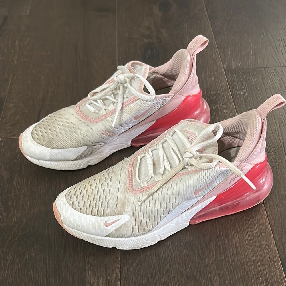 Nike Pink and White Air Max Sneakers